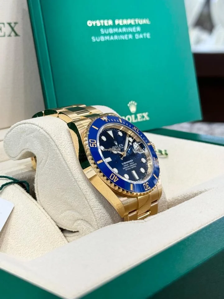 Rolex Submariner Date Gold Dial Blue – gallery view