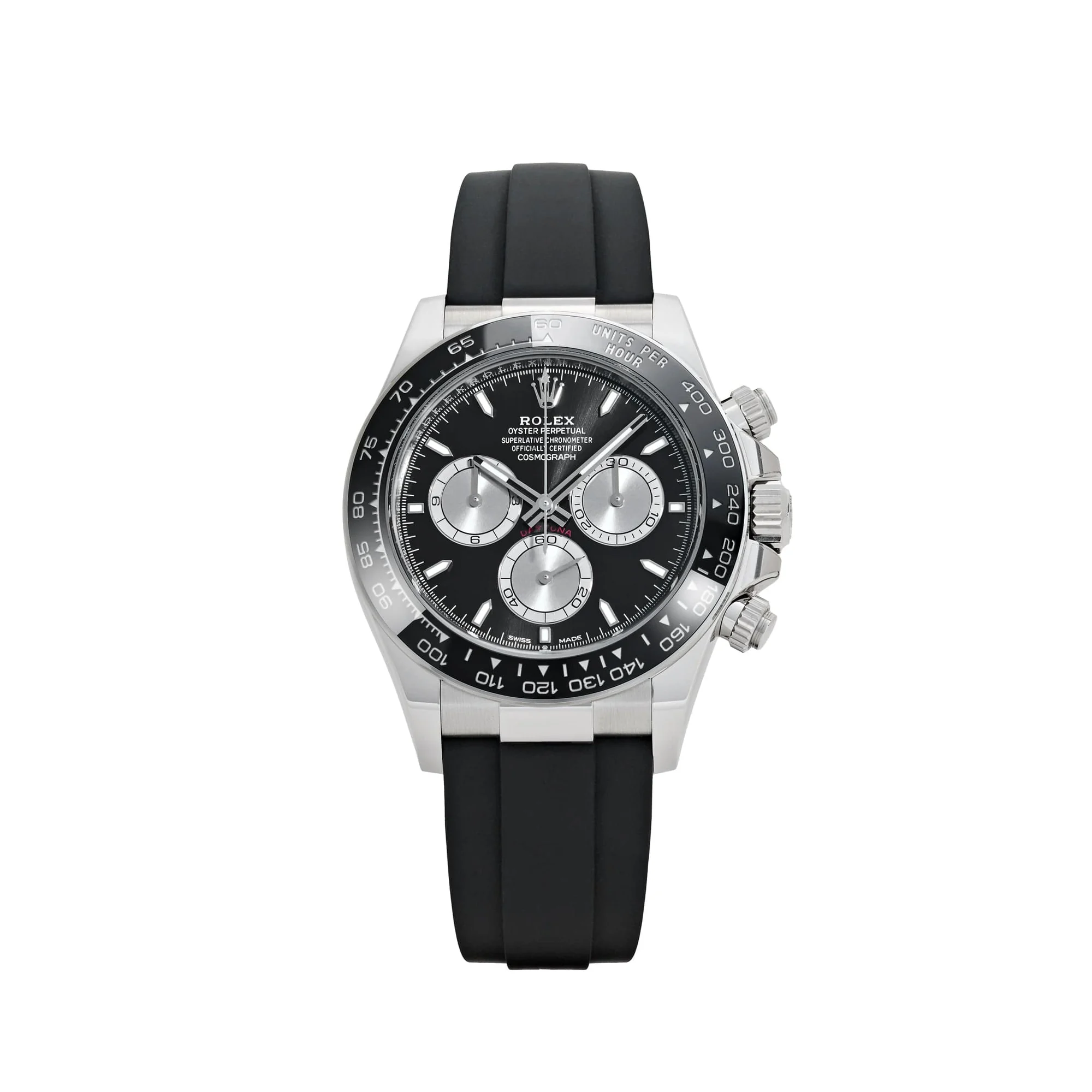Rolex Cosmograph Daytona White Black Dial On Oysterflex 126519LN – main view
