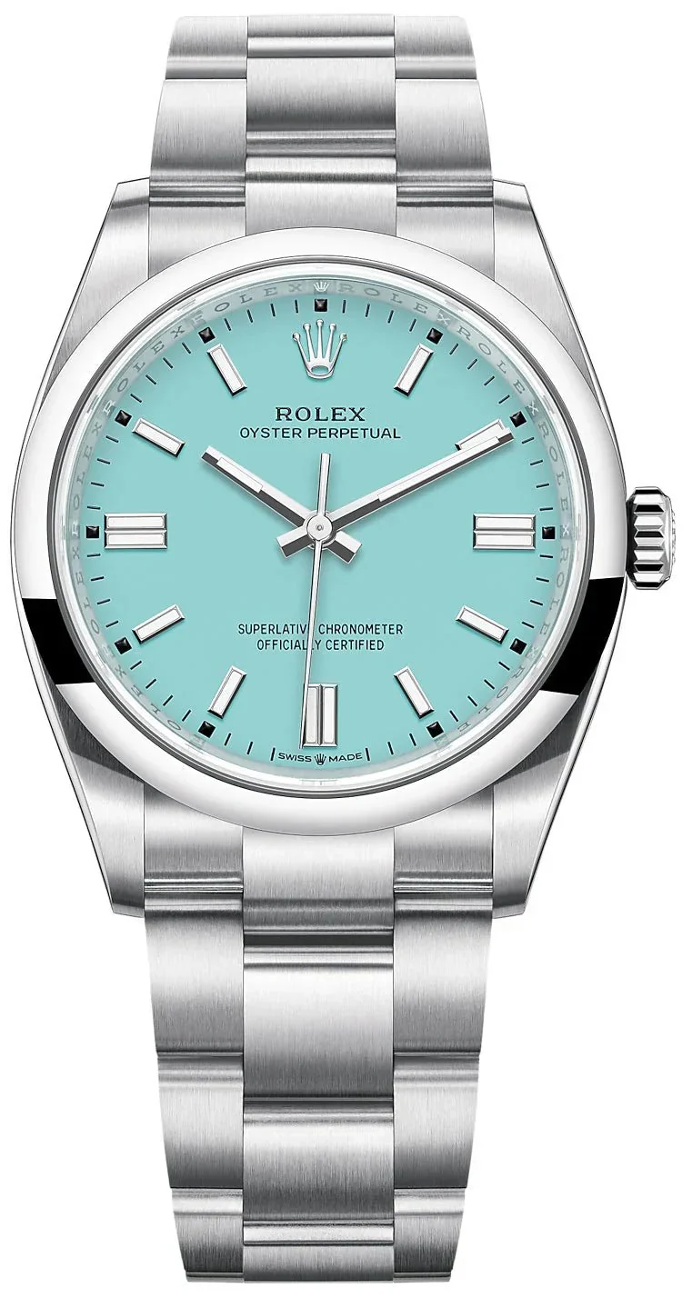 Rolex Oyster Perpetual Turquoise Dial 124300 – main view