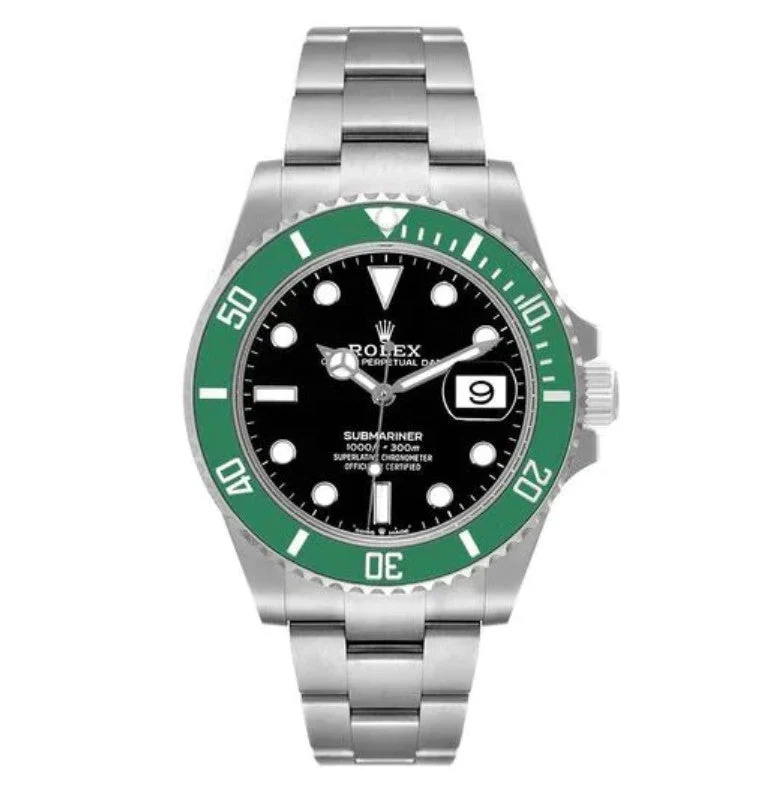 Rolex SUBMARINER Bezel VERTE MODÈLE 16610LV Men's – main view