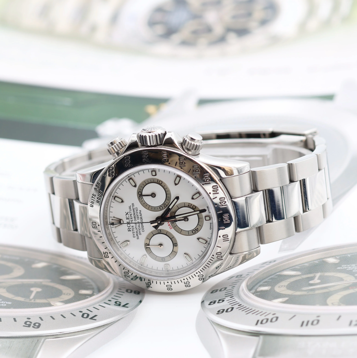 Rolex Daytona Oyster Cosmograph Stainless Steel Aph Chromalight – gallery view