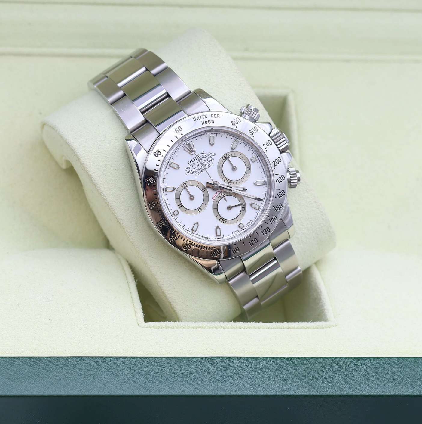 Rolex Daytona Oyster Cosmograph Stainless Steel Aph Chromalight – gallery view