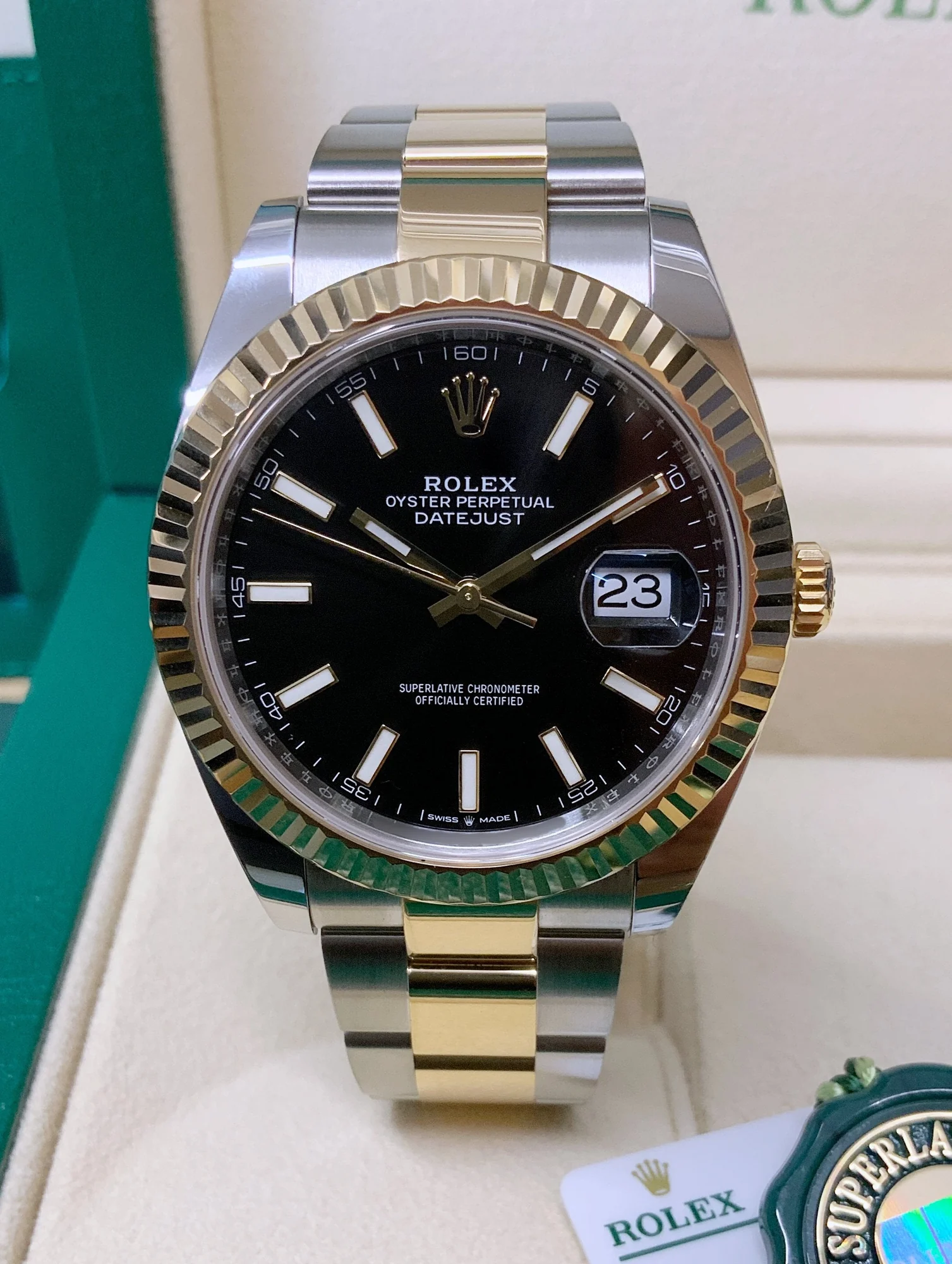 Rolex Datejust 41Mm Two Tone Oyster Perpetual Black Dial – gallery view
