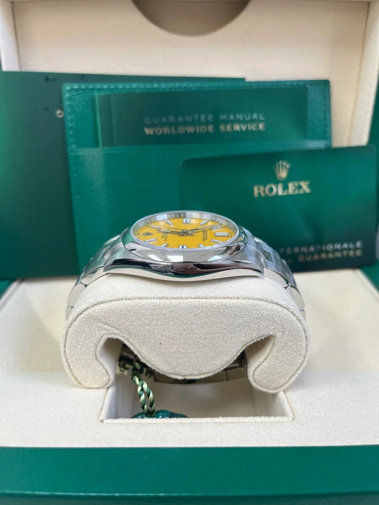 Rolex Oyster Perpetual Sunflower Yellow Dial – gallery view