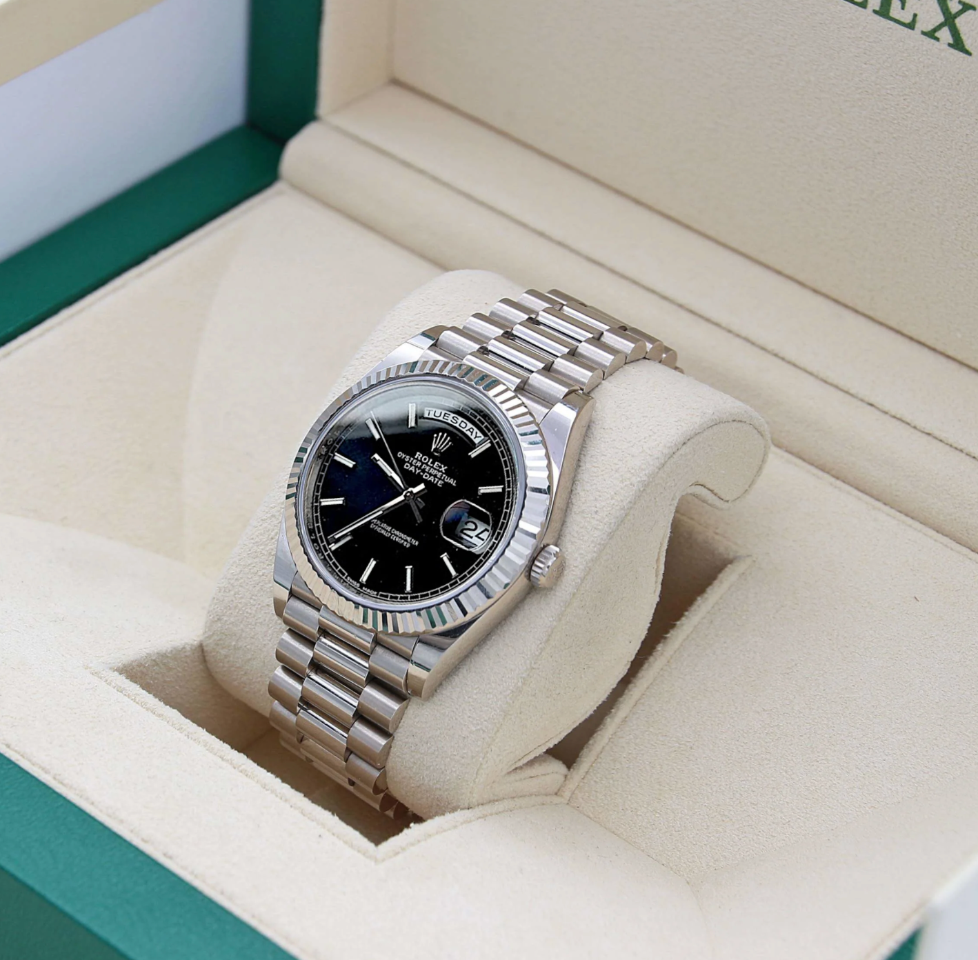 Rolex Day-Date 40mm Black Dial – gallery view