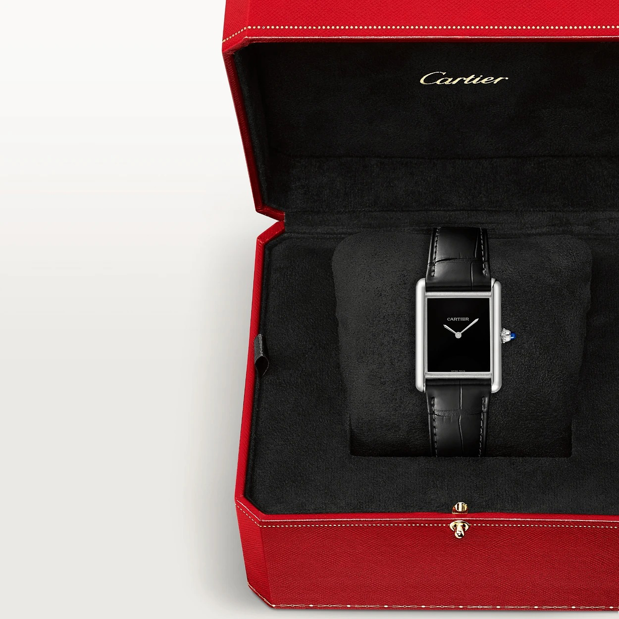 MONTRE TANK LOUIS full black silver – gallery view