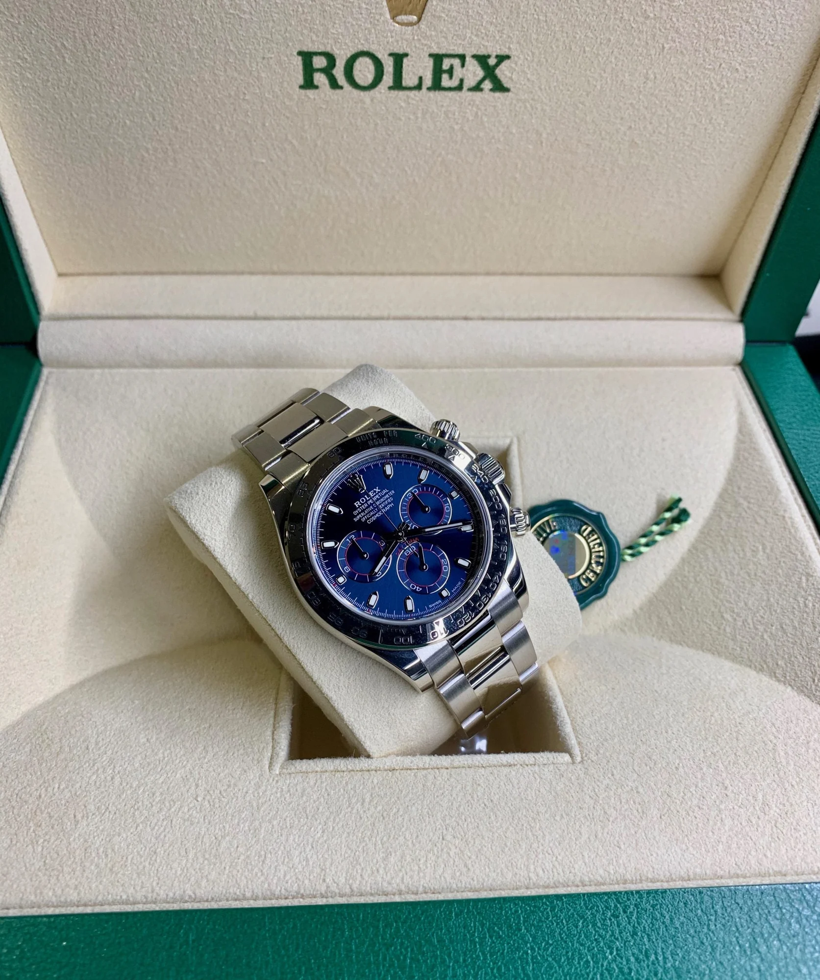 Rolex RLX Daytona Cosmographe Dial Blue 116509 Men's – gallery view