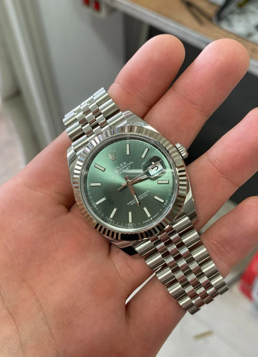 Rolex Datejust 41mm Mint Green Jubilée Men's – gallery view