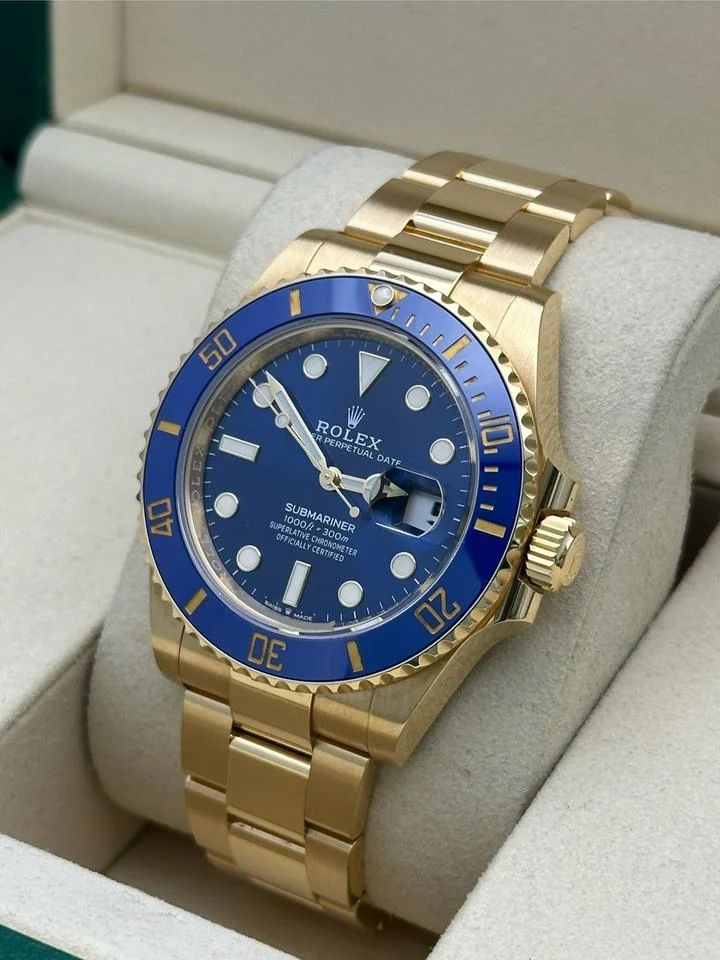 Rolex Submariner Date Gold Dial Blue – gallery view