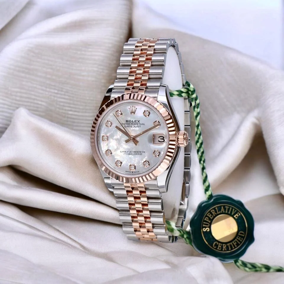 Rolex Datejust 31 Mm Rose Gold Bezel – main view