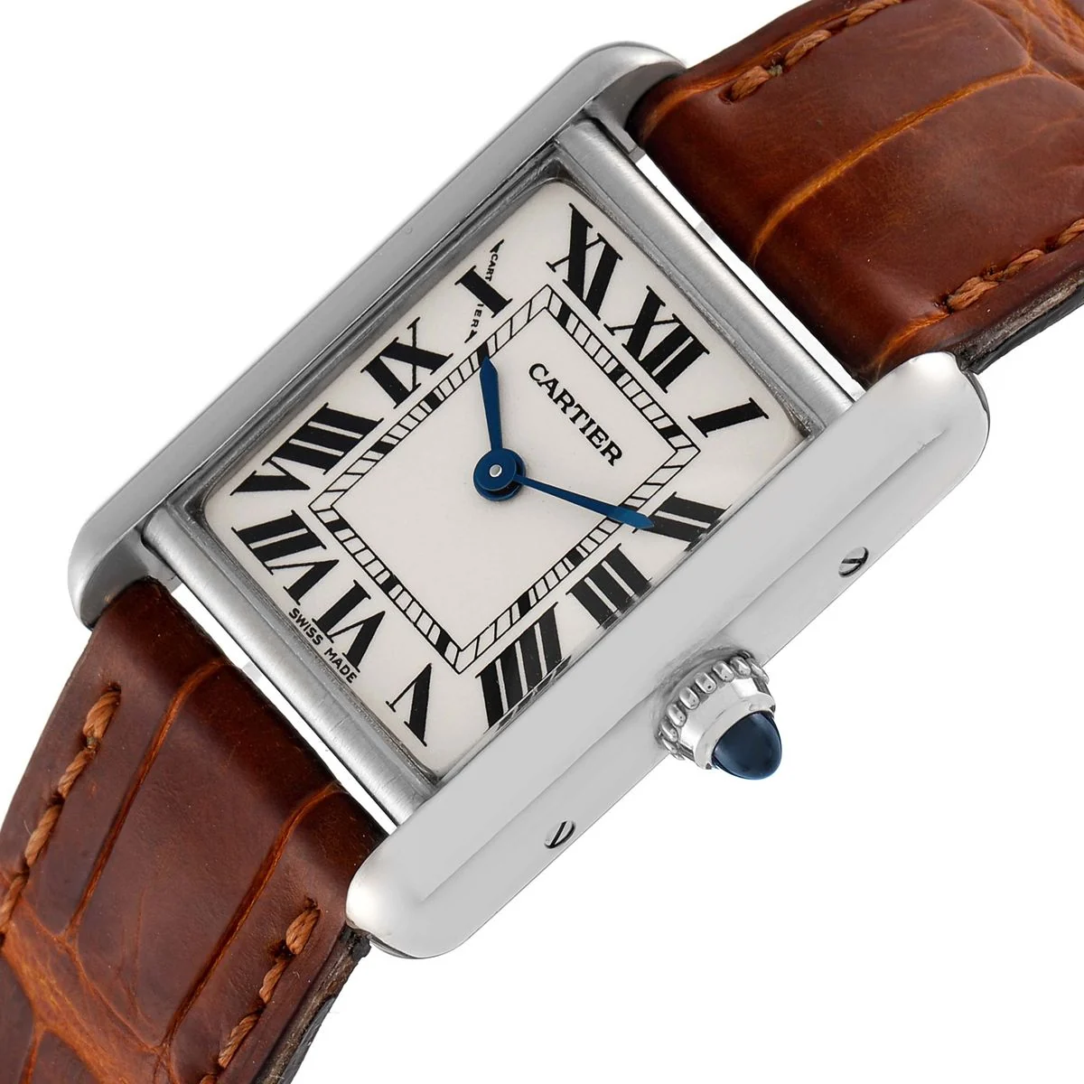 Cartier Tank louiss silver-B marron – gallery view