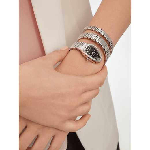 SERPENTI TUBOGAS GRIS/NOIR SERTIE – gallery view