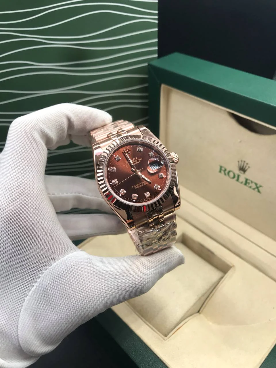 Rolex Datejust Full Rose Gold Ladies – main view
