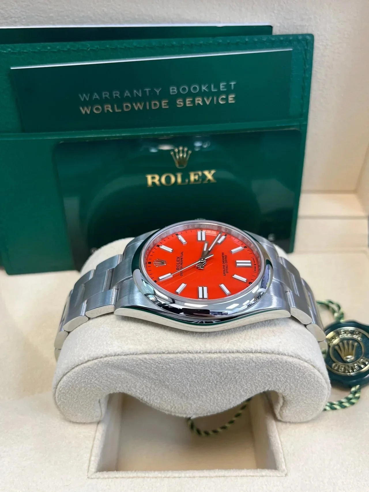 Rolex Oyster Perpetual Red Dial 124300 – gallery view