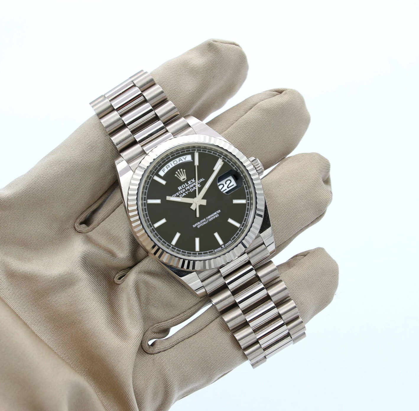 Rolex Day-Date 40mm Black Dial – gallery view