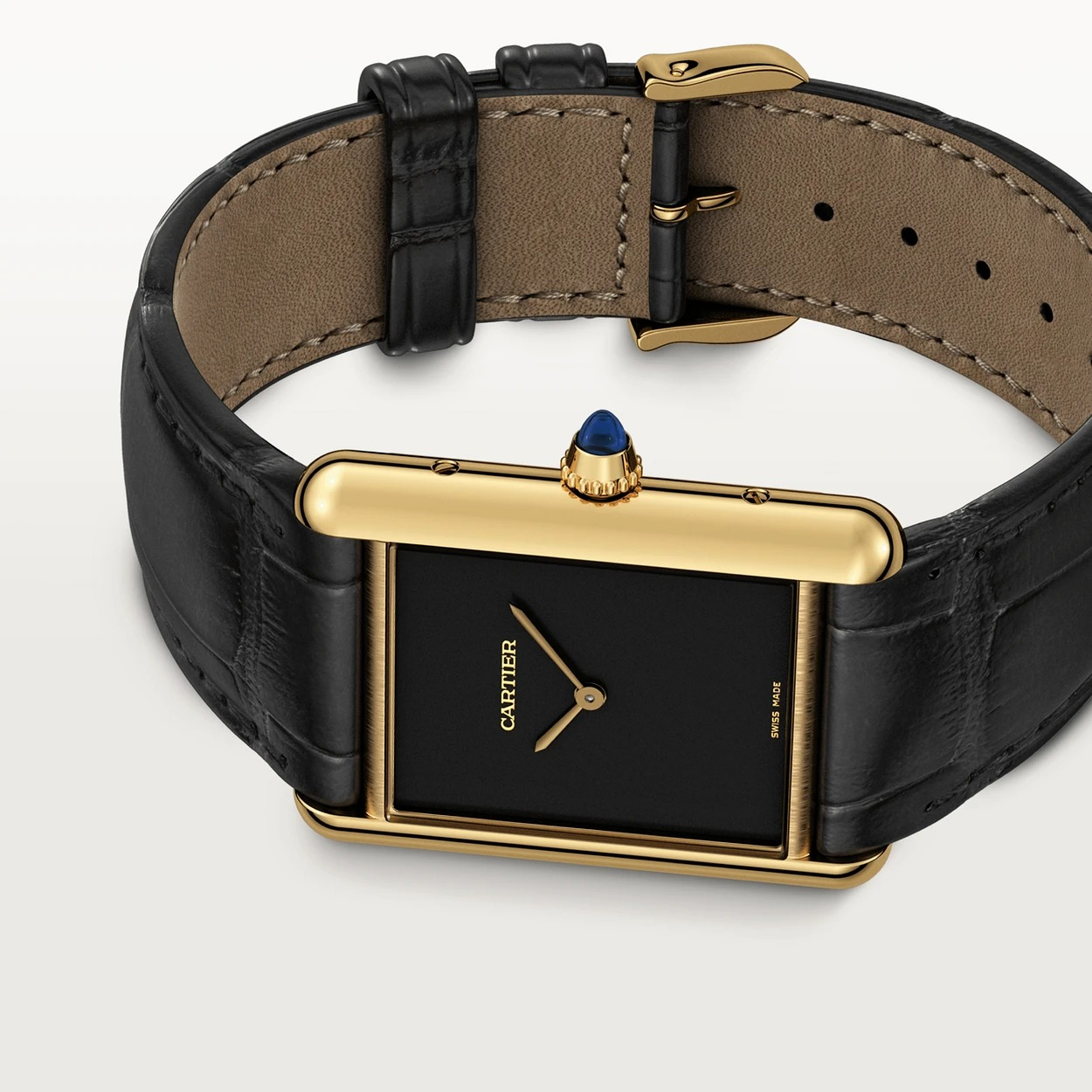 MONTRE TANK LOUIS CARTIER full black gold – gallery view