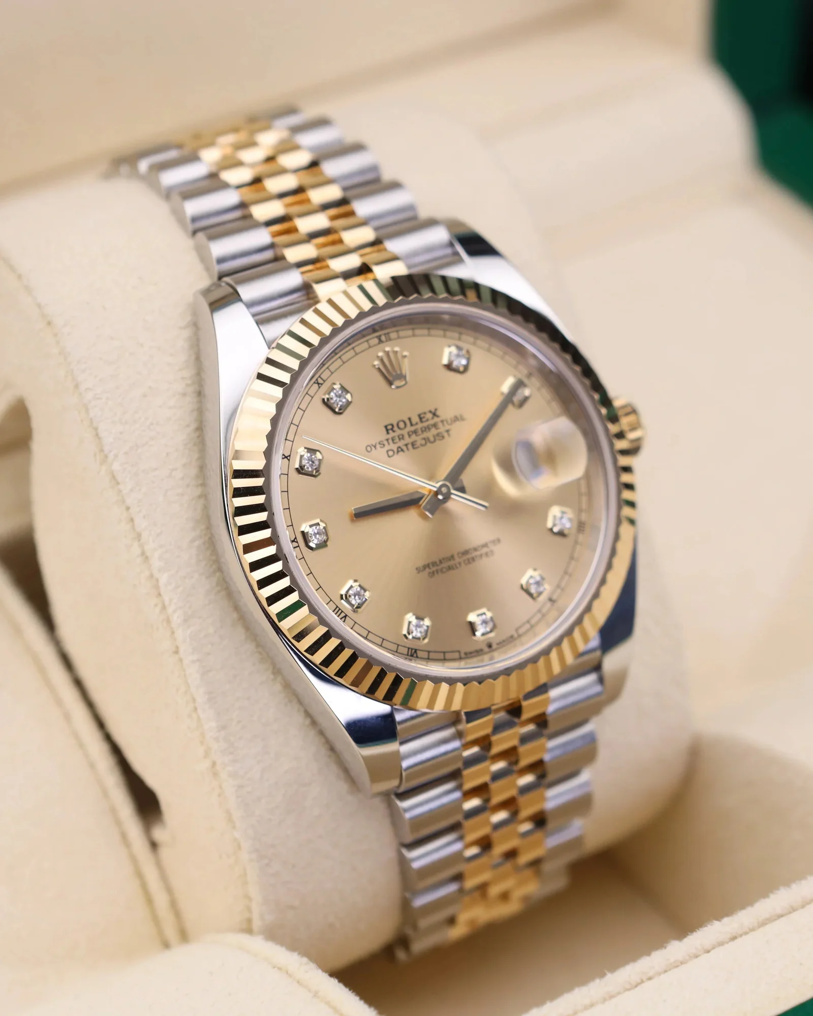 Rolex Datejust 41 Champagne Dial Two Tone Jubilee 126333 – gallery view