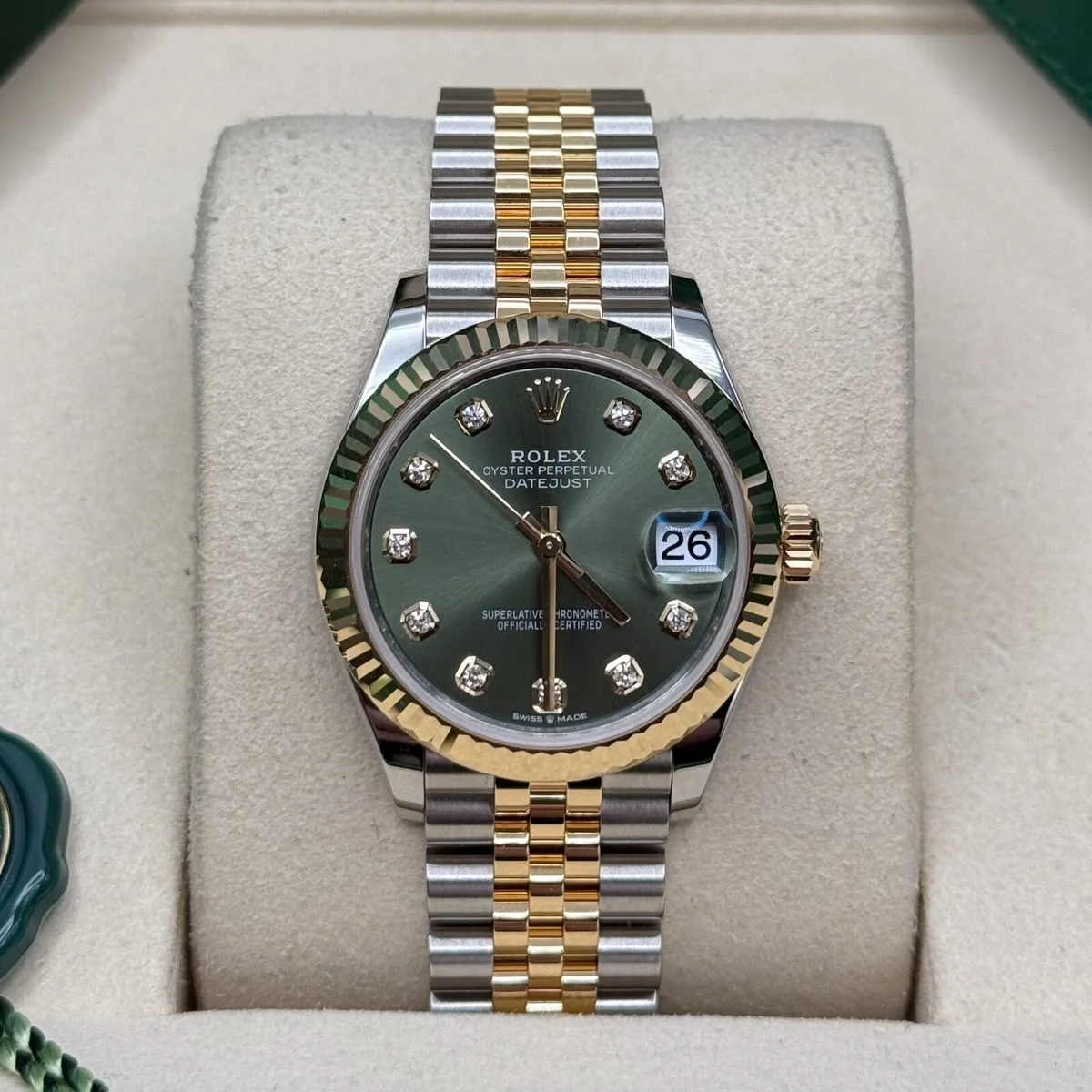 Rolex Datejust Yellow Gold 36mm B-Jubilée Dial Green – gallery view