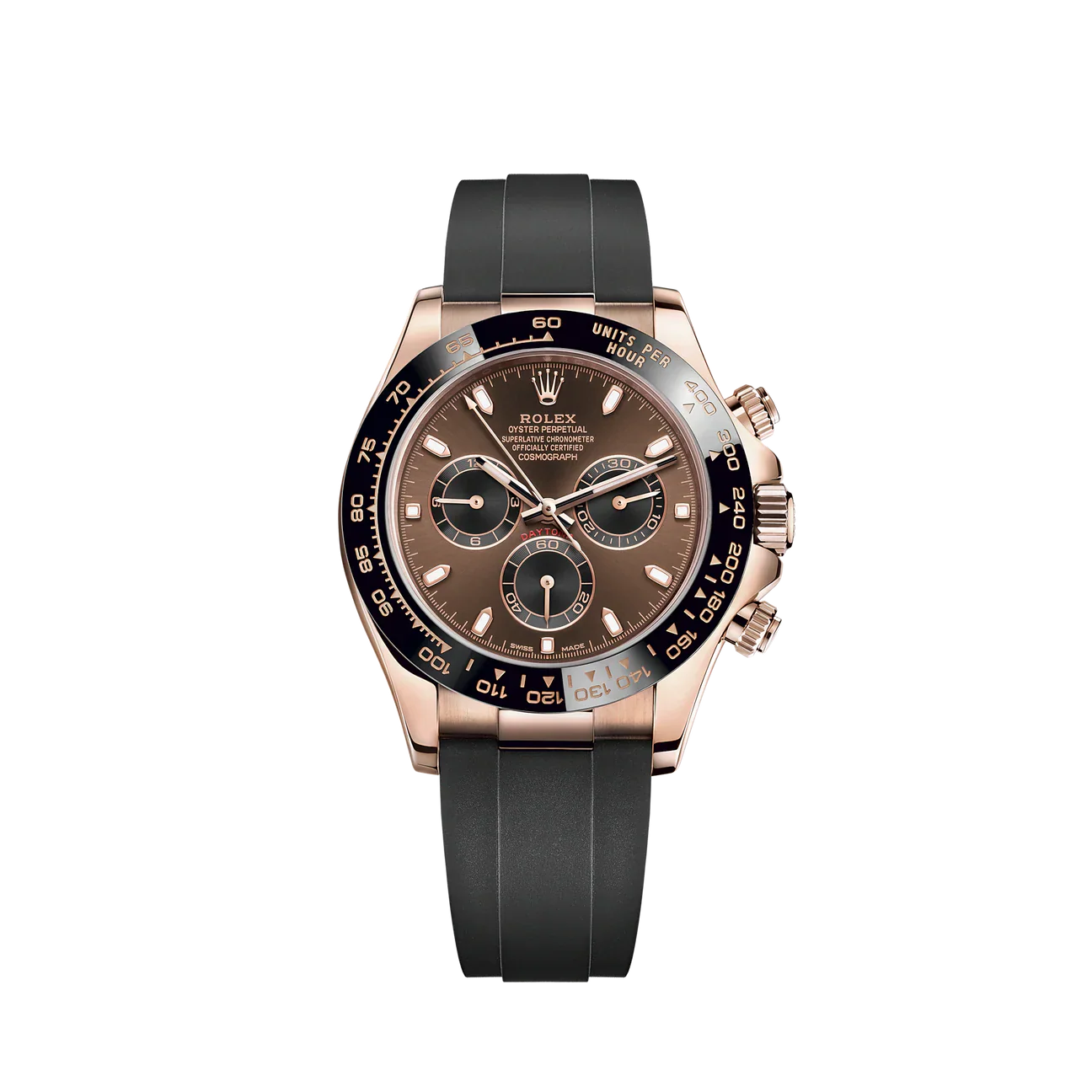 ROLEX DAYTONA Everose Gold Cosmograph Chocolate Index Dial – main view