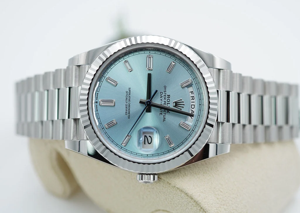 Rolex Day-Date PLATINUM ICE BLUE – gallery view