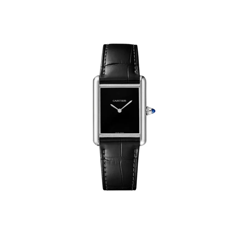 MONTRE TANK LOUIS full black silver – main view