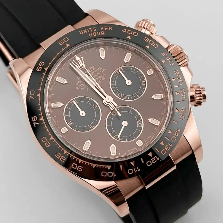 ROLEX DAYTONA Everose Gold Cosmograph Chocolate Index Dial – gallery view