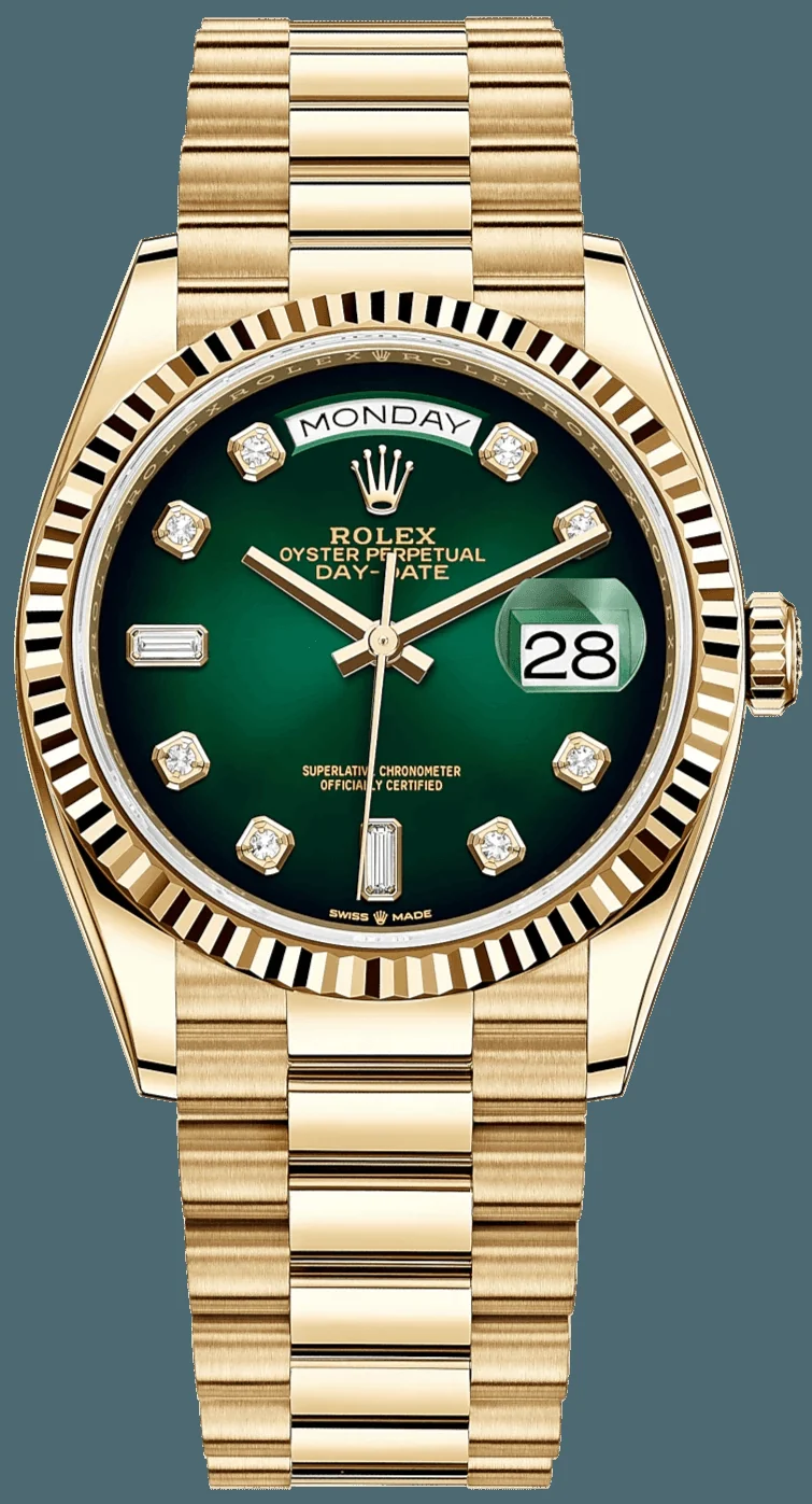 Rolex Day-Date Green Ombre Dial – main view