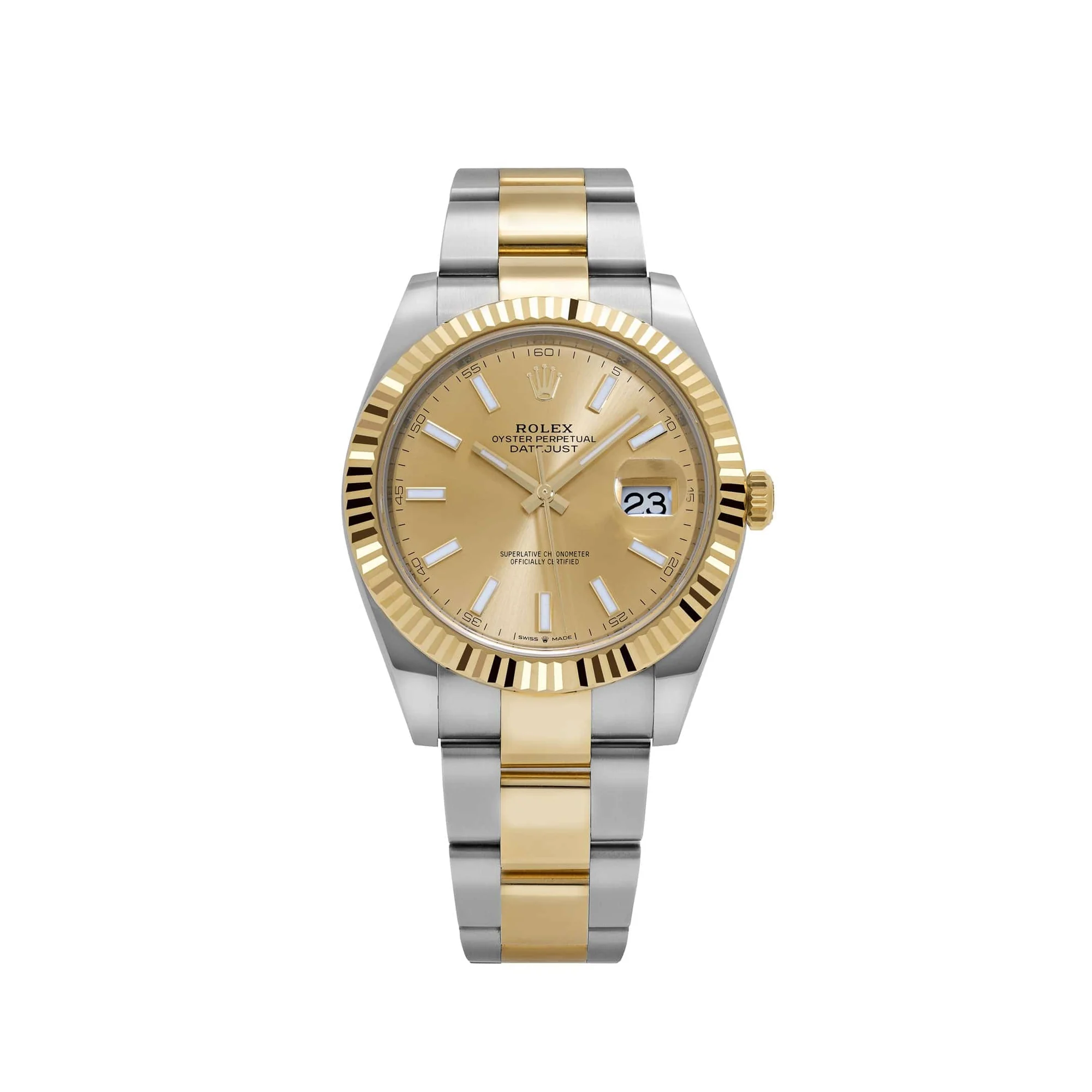 Rolex Datejust 126333 Stainless Steel - Gold Champagne Dial – main view