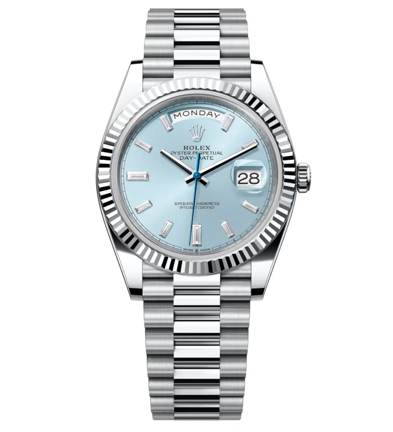 Rolex Day-Date PLATINUM ICE BLUE – main view