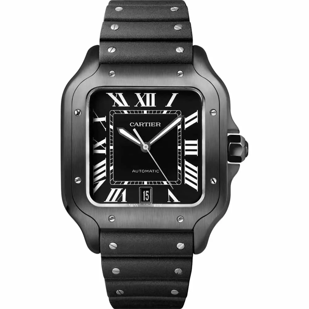 CARTIER SANTOS BLACK Silicone – main view