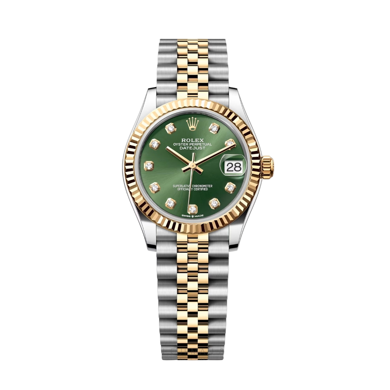 Rolex Datejust Yellow Gold 36mm B-Jubilée Dial Green – main view