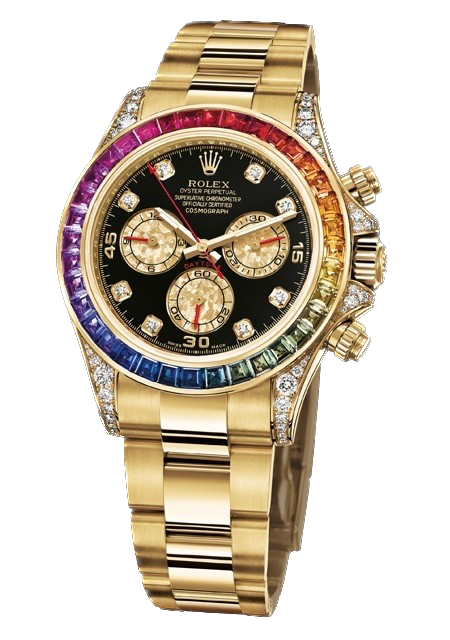 Rolex Cosmograph Daytona Rainbow Gold – main view