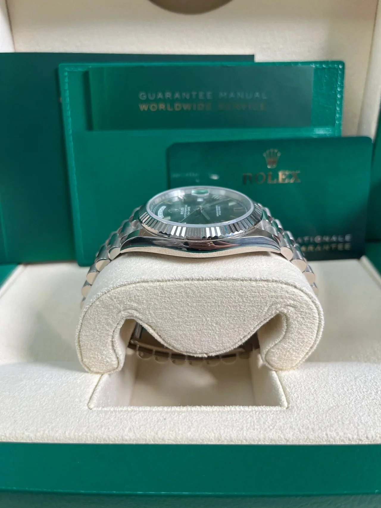 Rolex Day-Date Olive Green Silver – gallery view