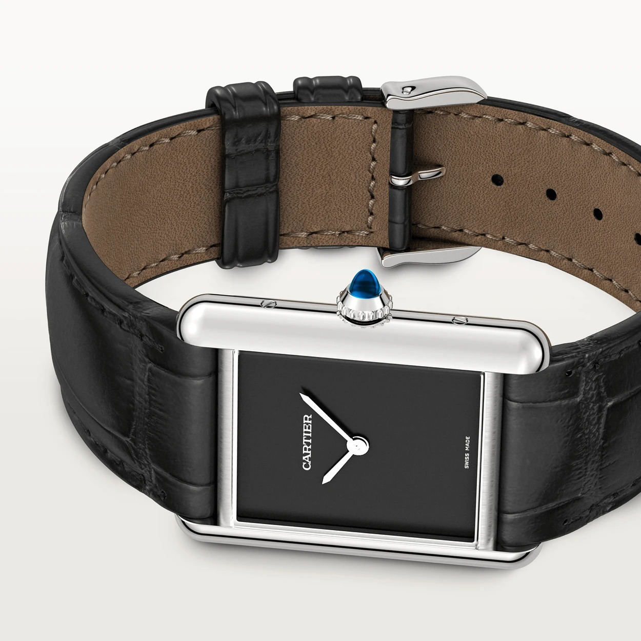MONTRE TANK LOUIS full black silver – gallery view