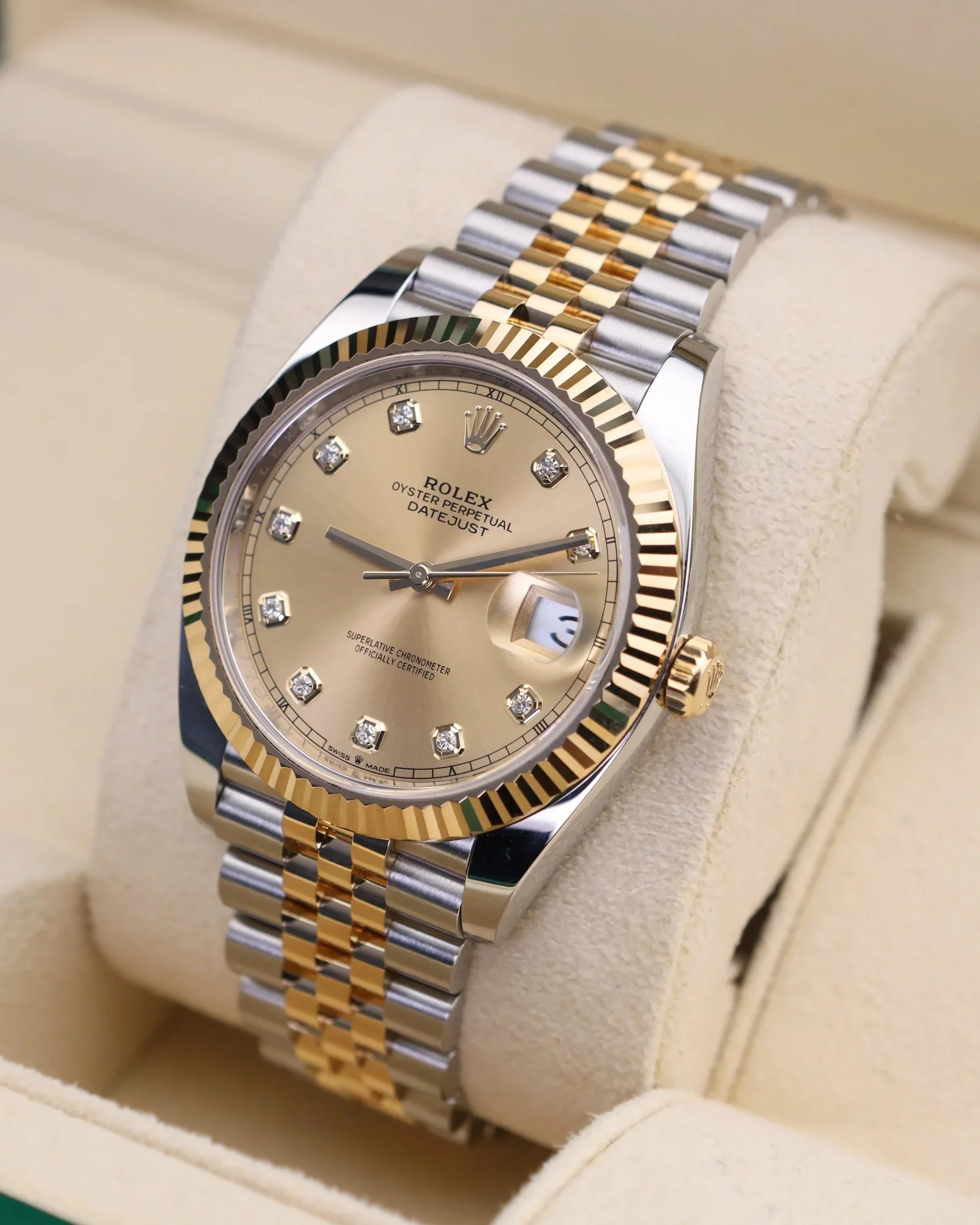 Rolex Datejust 41 Champagne Dial Two Tone Jubilee 126333 – gallery view