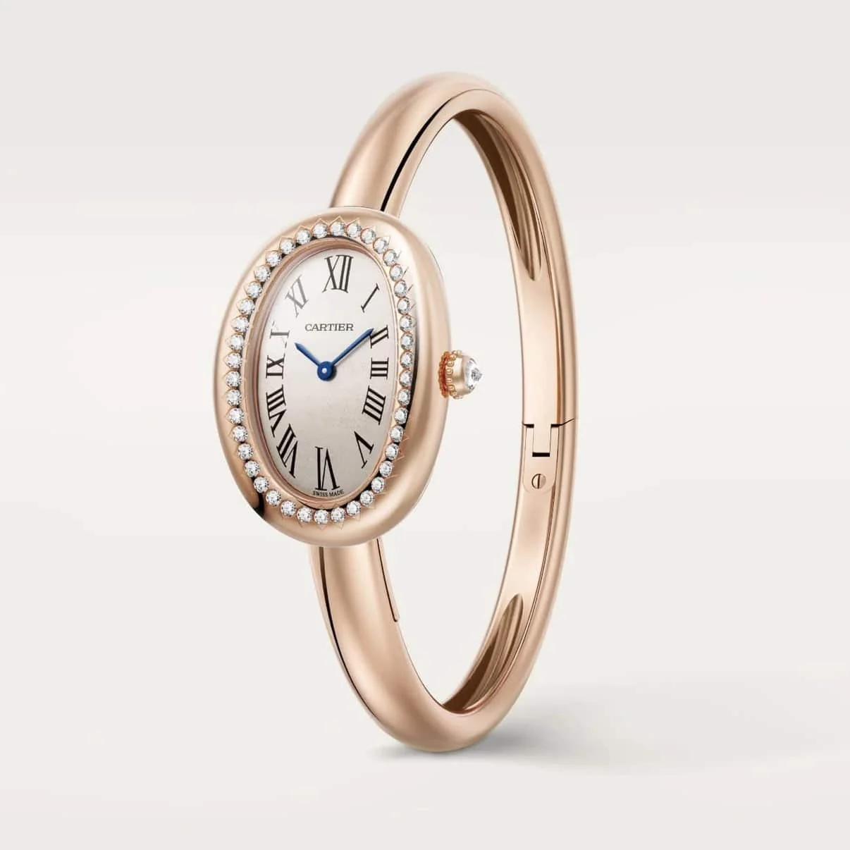 Cartier baignoire 25mm taille 17 rose gold/serti – gallery view