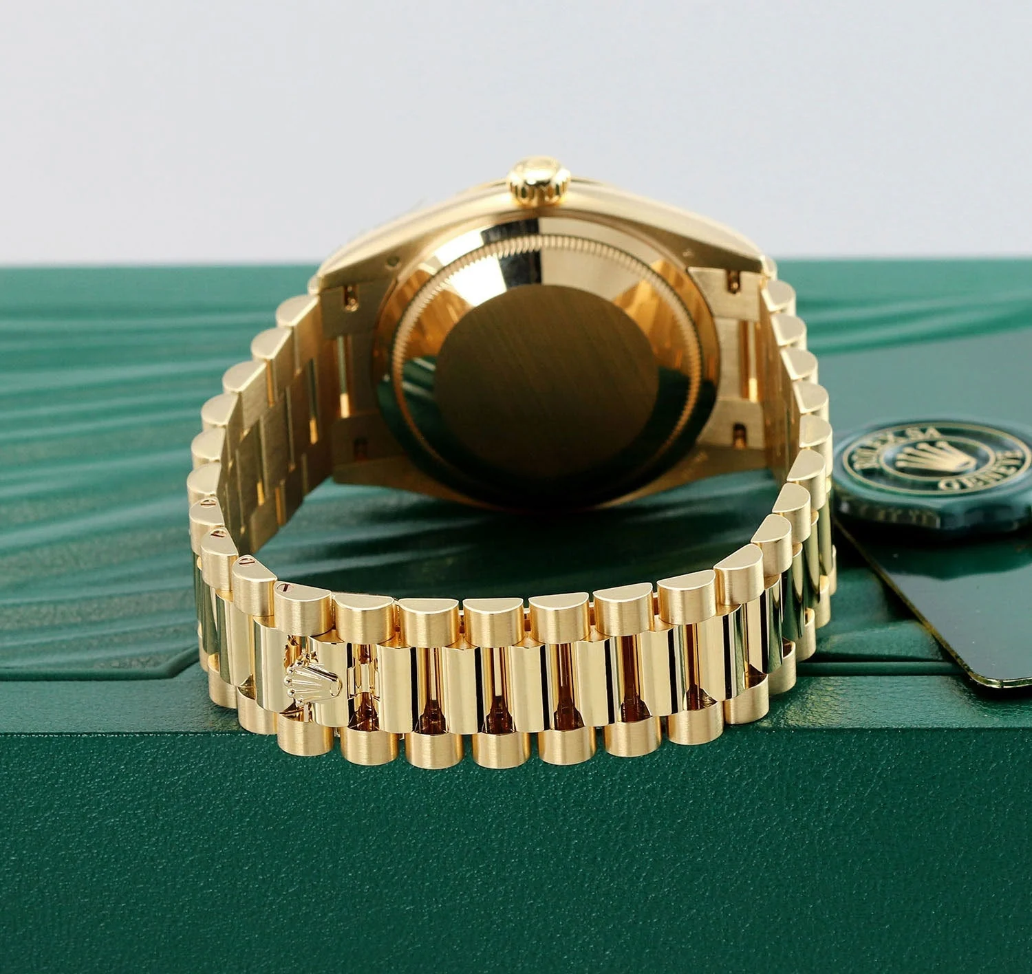 Rolex Day-Date Yellow Gold 128238 Green – gallery view