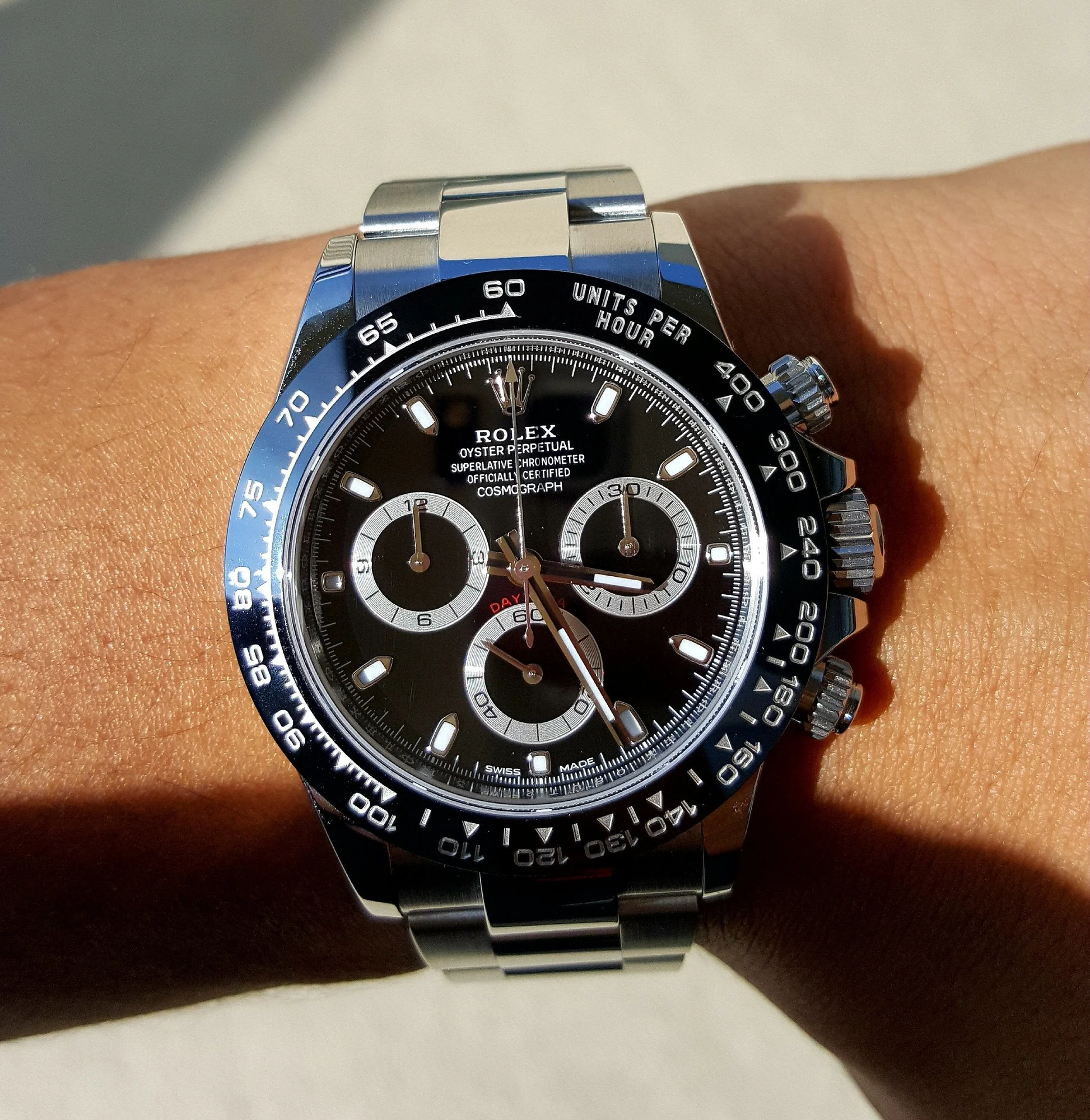Rolex Daytona Cosmographe Dial Black – gallery view