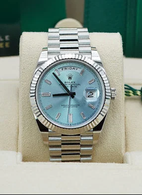 Rolex Day-Date PLATINUM ICE BLUE – gallery view