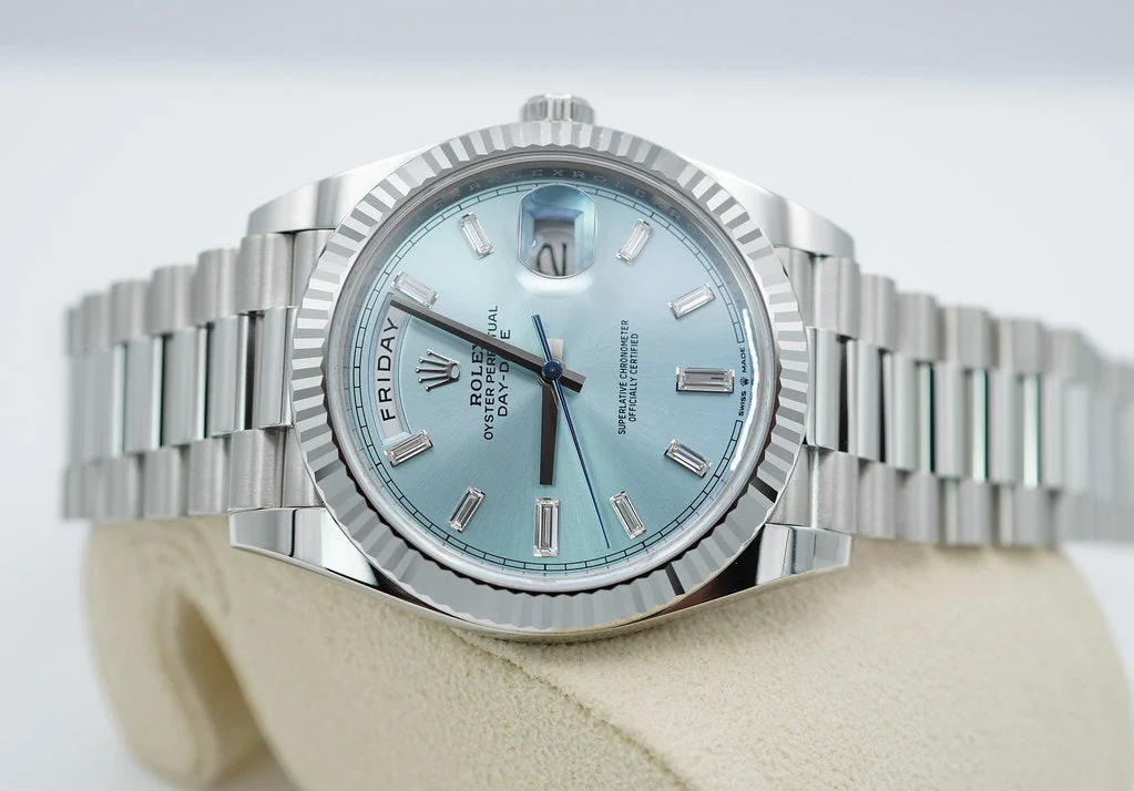 Rolex Day-Date PLATINUM ICE BLUE – gallery view