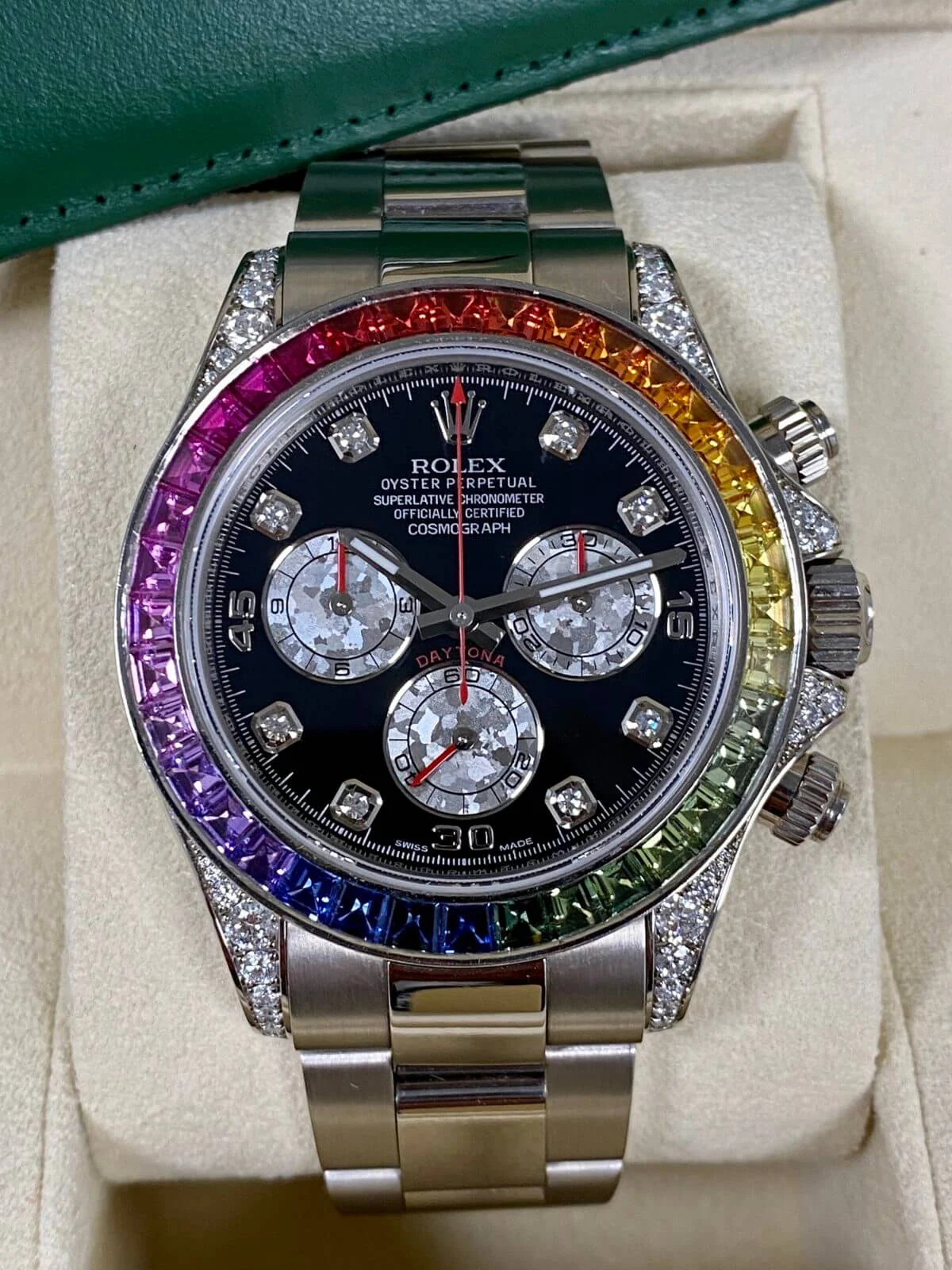 Rolex Daytona Cosmographe RAINBOW Silverée – gallery view
