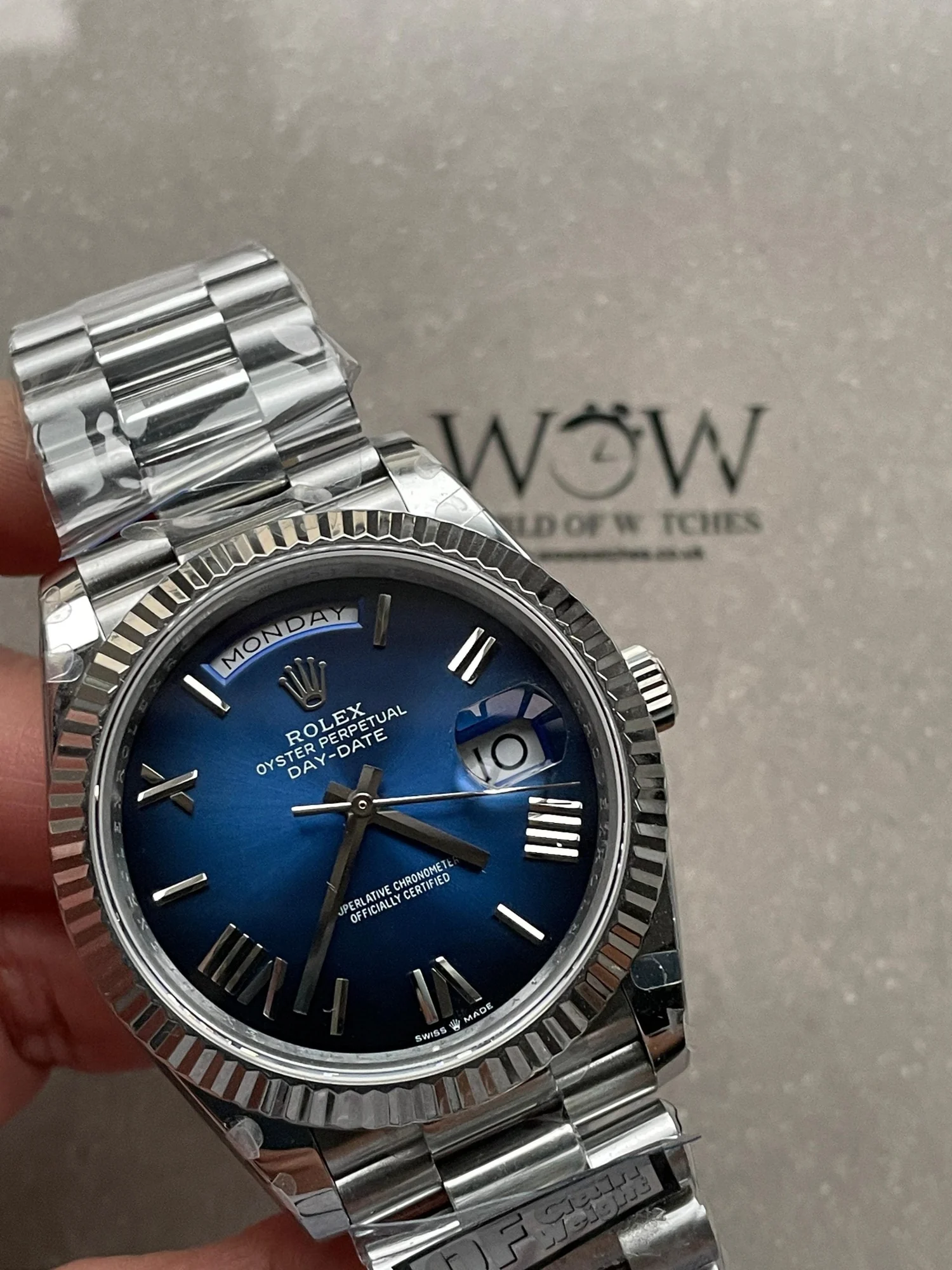 ROLEX DayDate 40 Blue / Black Dial – gallery view