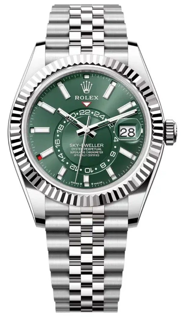 Rolex Sky-Dweller Mint Green Jubilee Bracelet 336934 – main view