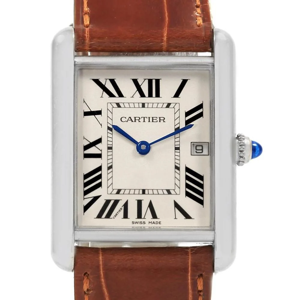 Cartier Tank louiss silver-B marron – main view
