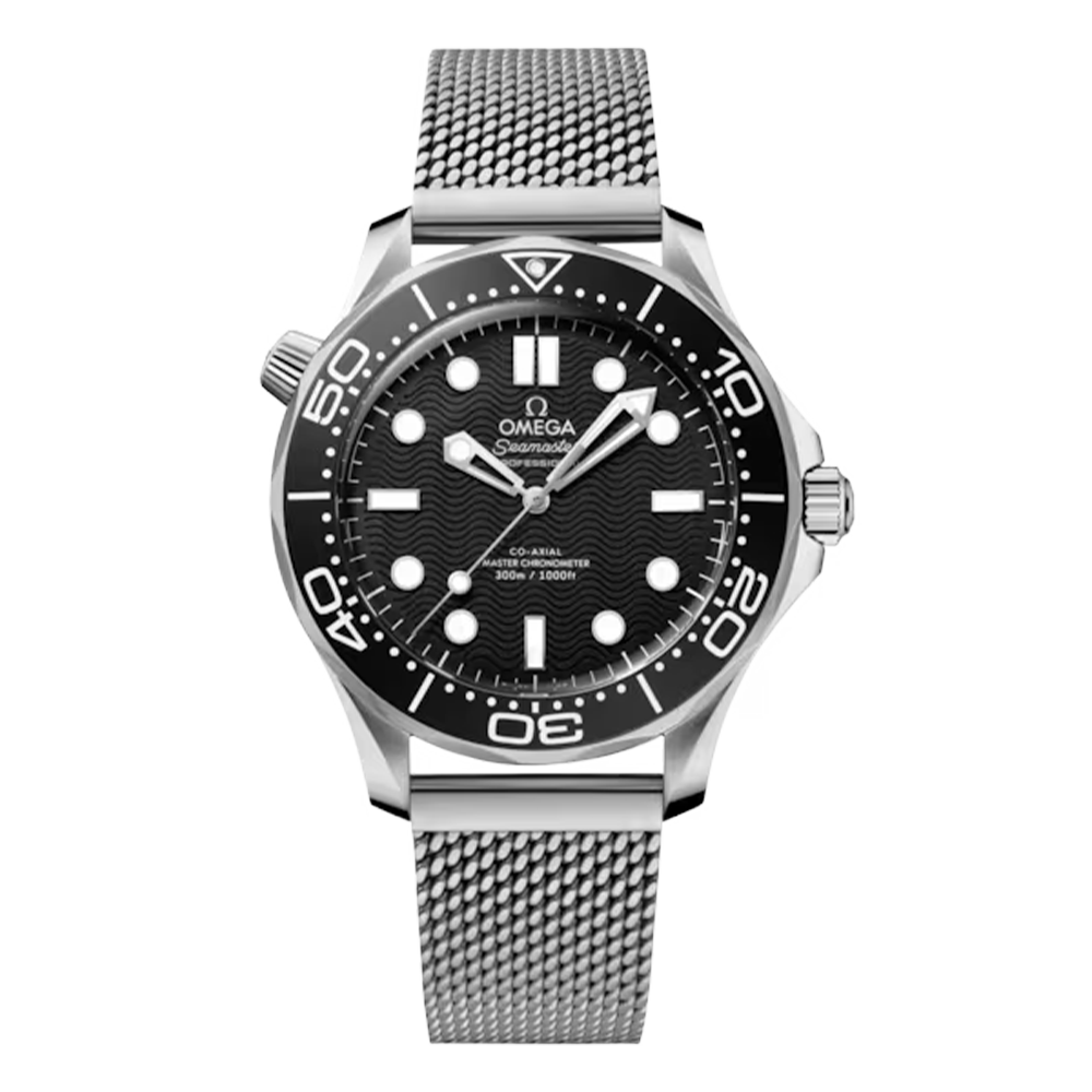 Omega Seamaster Diver 42 MM steel bracelet black – main view