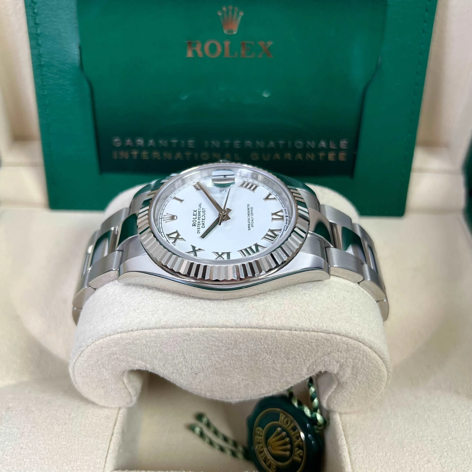 Rolex Datejust White Roman Dial Oyster – gallery view