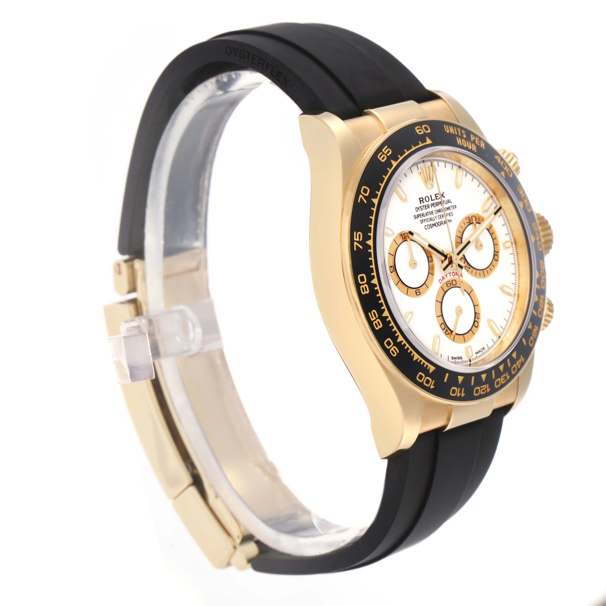 Rolex Cosmograph Daytona Yellow Gold White Dial 126518 – gallery view