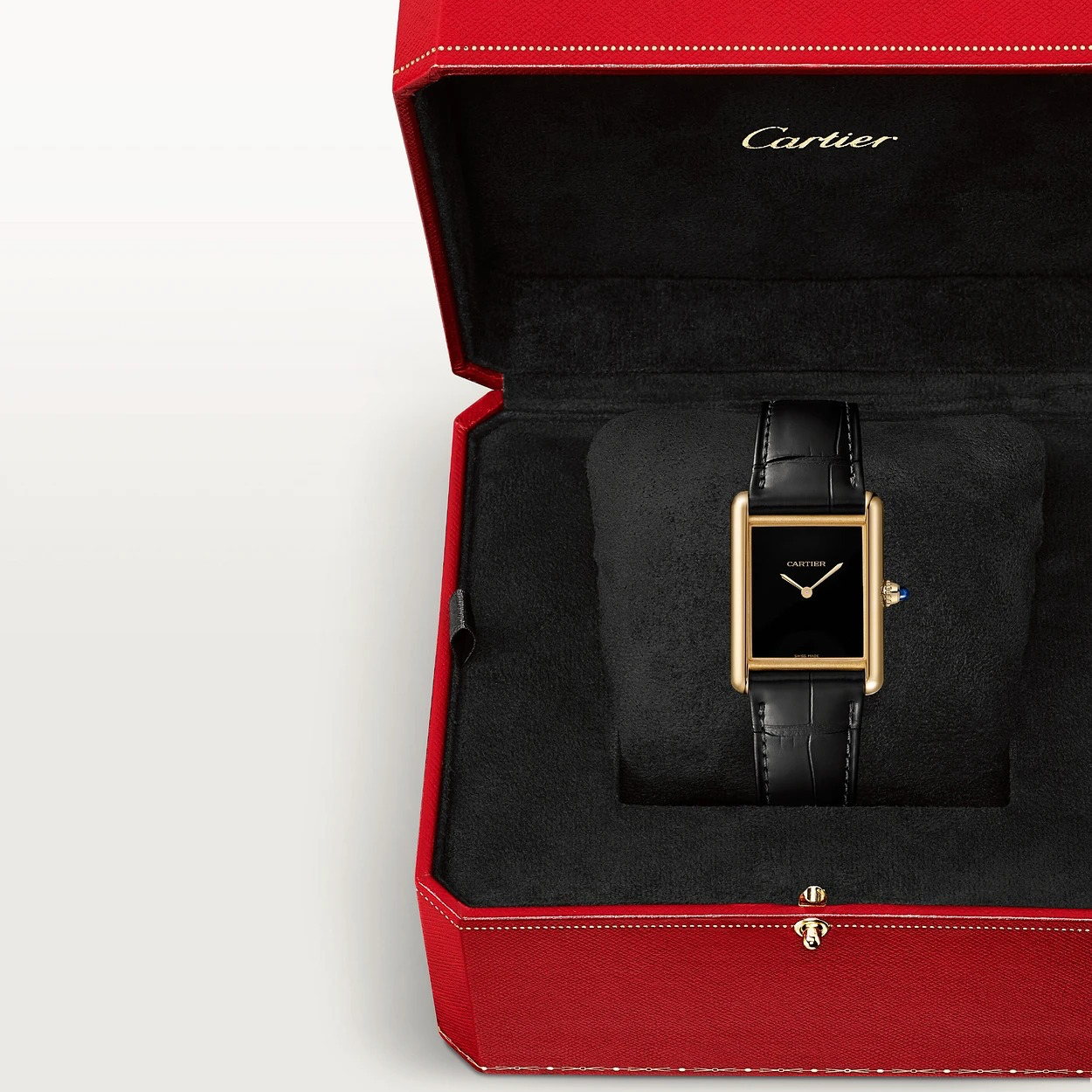 MONTRE TANK LOUIS CARTIER full black gold – gallery view