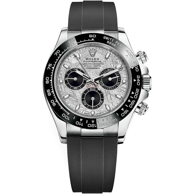 Rolex Cosmograph Daytona Silver Meteroite And Black Dial Oysterflex – main view