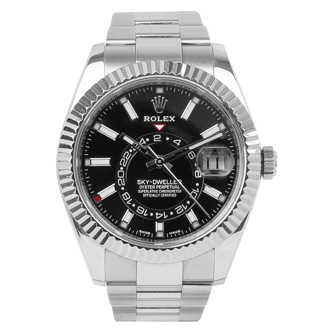 Rolex Oyster Perpetual Black Sky-Dweller – main view